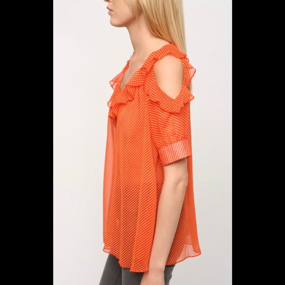 Kimchi Blue Printed Cold Shoulder Blouse - Picture 2 of 10